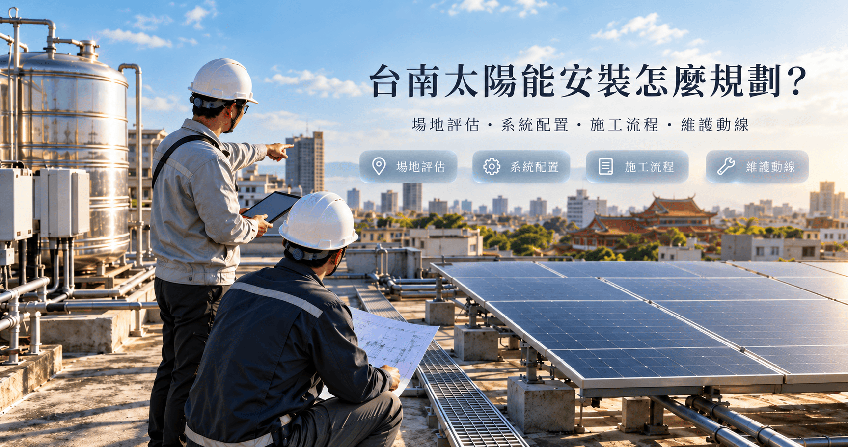 太陽能安裝怎麼規劃？從場地評估、系統配置到施工流程一次看懂｜鴻淳能源